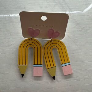 Yellow Pencil Earrings